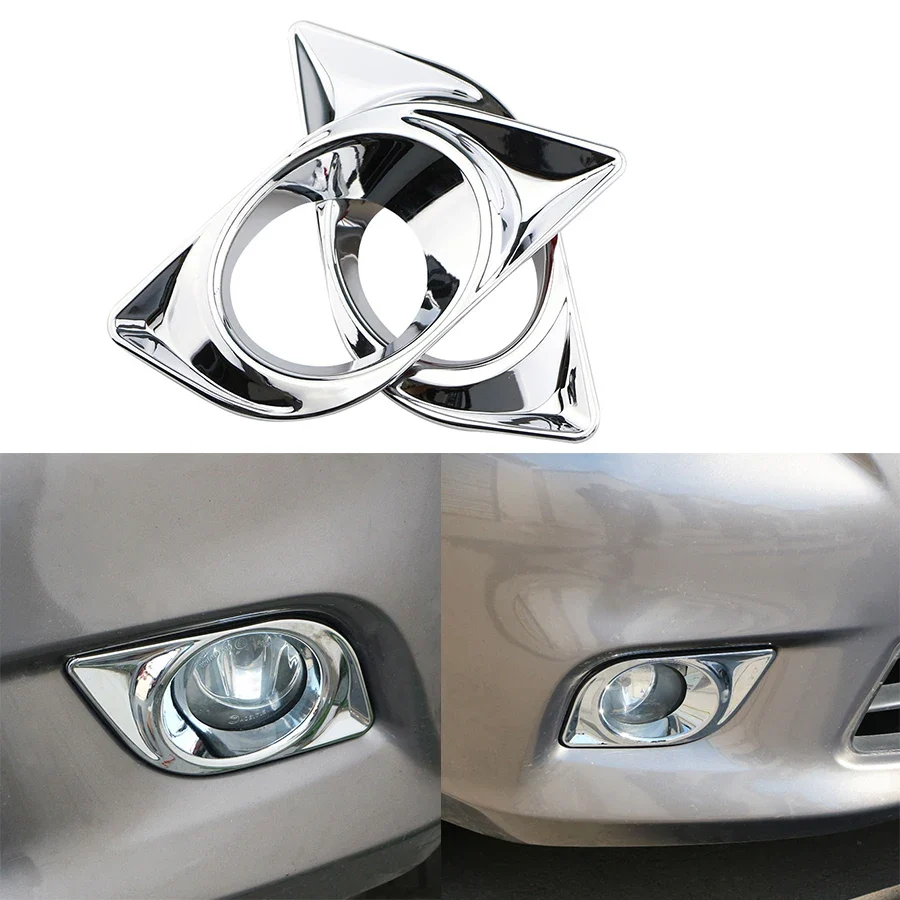 Nissan Versa Latio Almera Sunny Chrome Front Fog Light Cover Sticker ABS Chrome