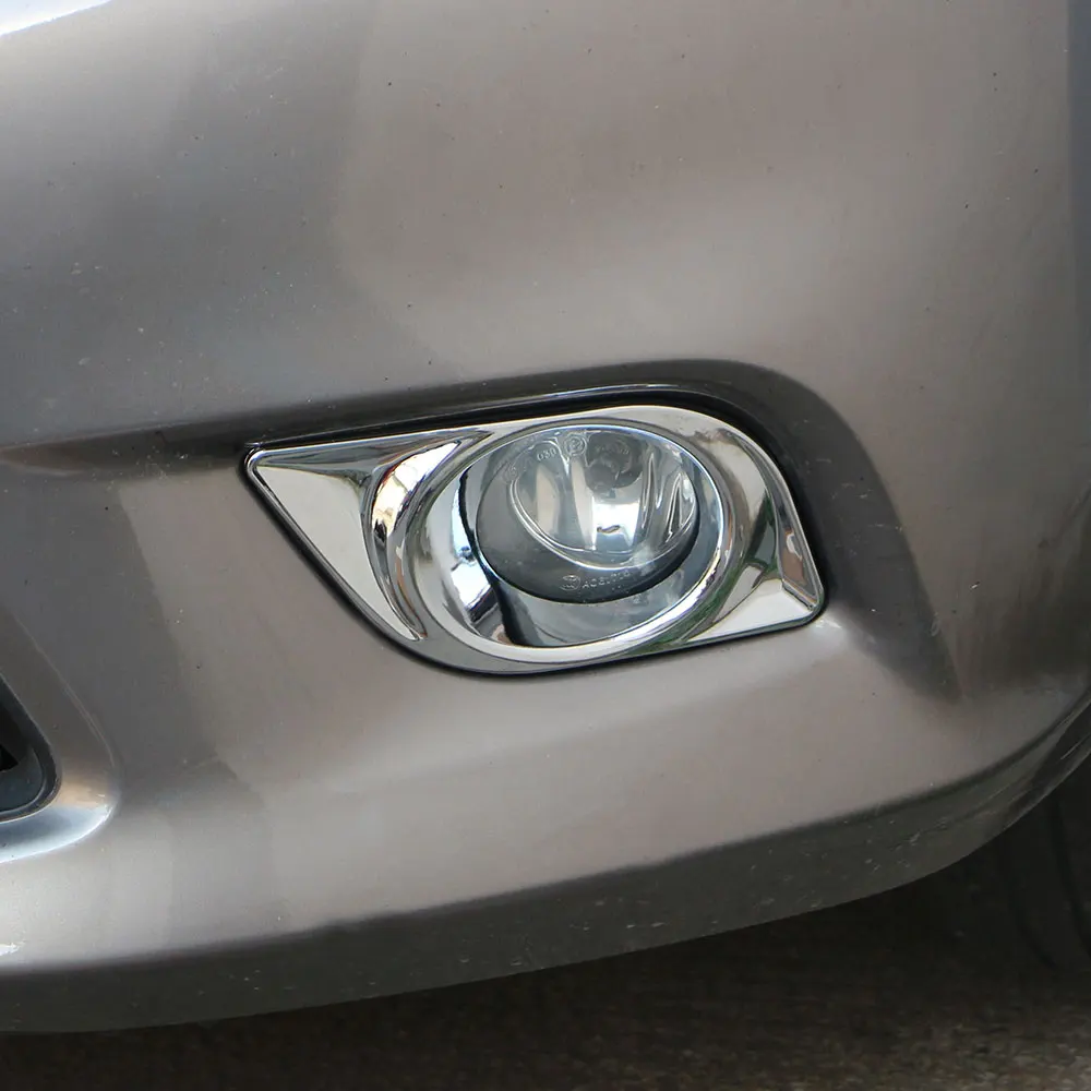 Nissan Versa Latio Almera Sunny Chrome Front Fog Light Cover Sticker ABS Chrome