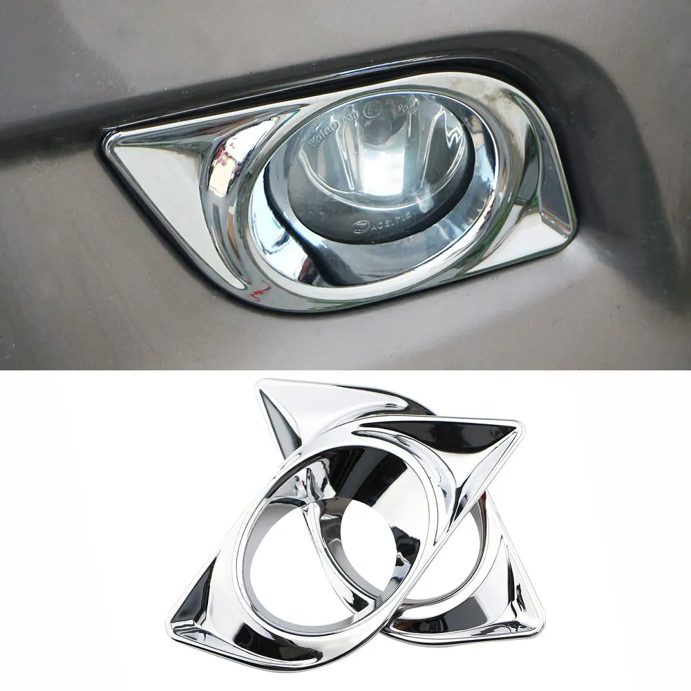 Nissan Versa Latio Almera Sunny Front Fog Light Lamp Cover ABS Silver