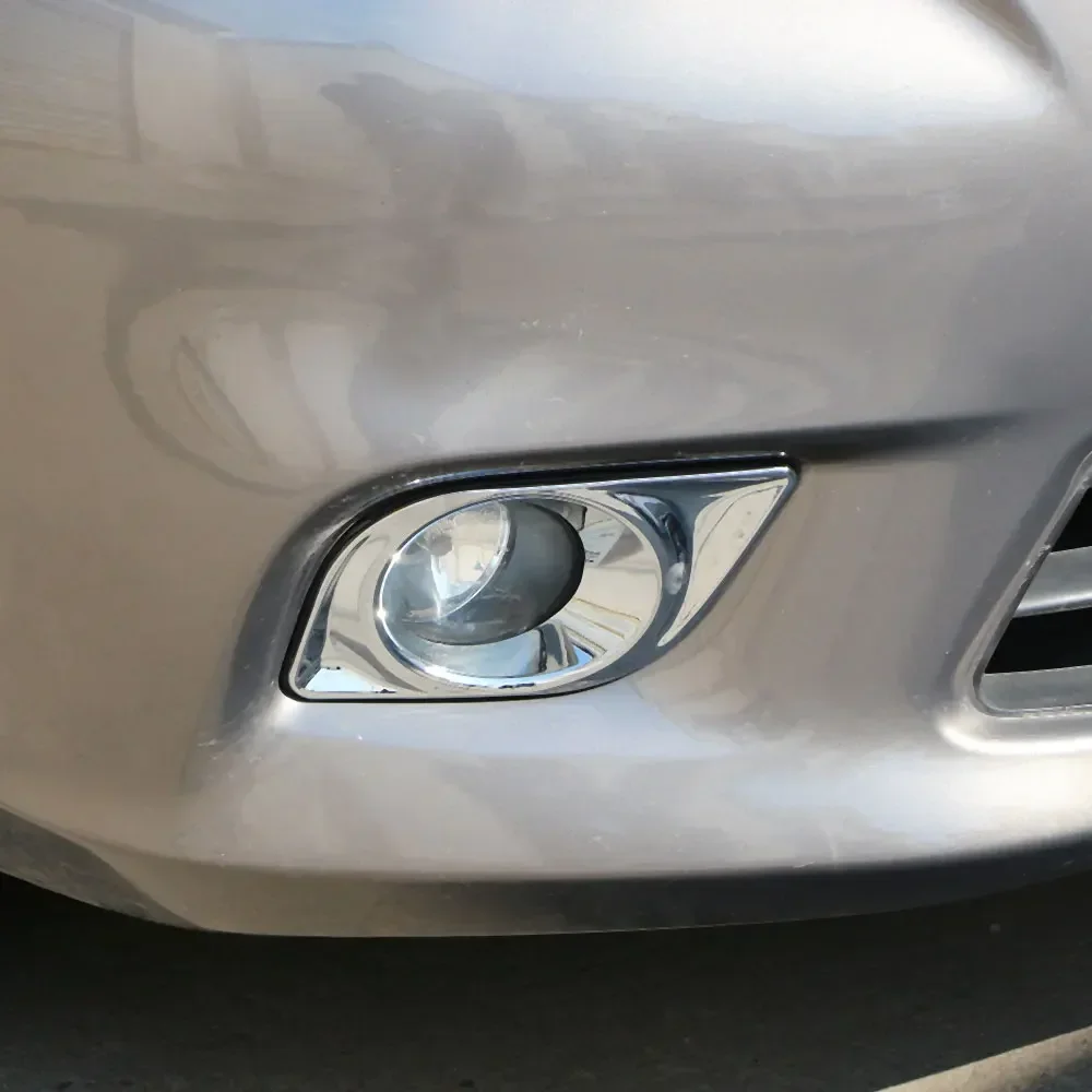 Nissan Versa Latio Almera Sunny Front Fog Light Lamp Cover ABS Silver