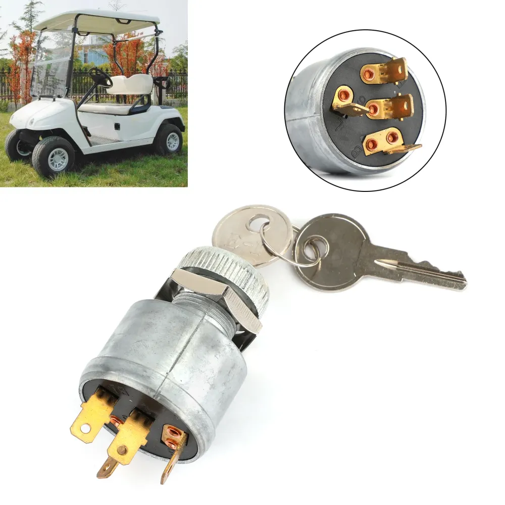 Nøkkelbryter EZGO-vogn - 4-pinners med fabrikklys 81+ gass & Elektrisk 33639G01