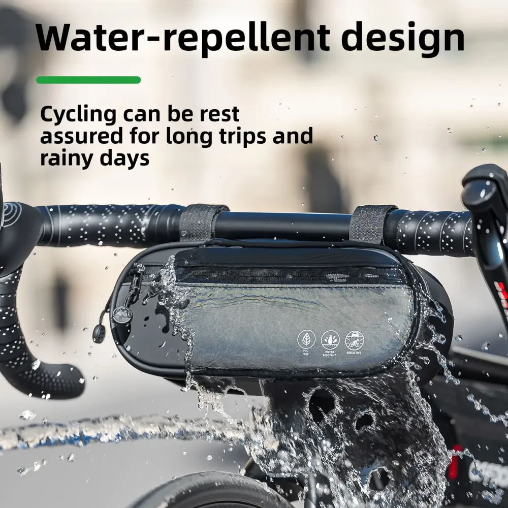 OFFBONDAGE Bicycle Bag, 1.9L Top Tube and Handlebar Bag, Waterproof Nylon
