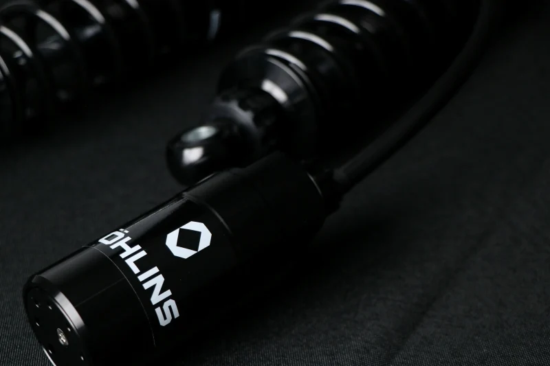 Ohlins 14-26 Harley FL Touring STX 36 Twin Blackline 12in Blk Reservoir Shocks - Heavy Duty Springs