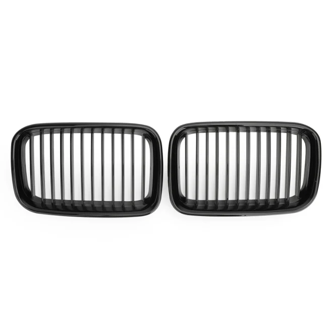 Par blank svart nyresport hette grillgitter 1992-1996 BMW E36 318i 325i
