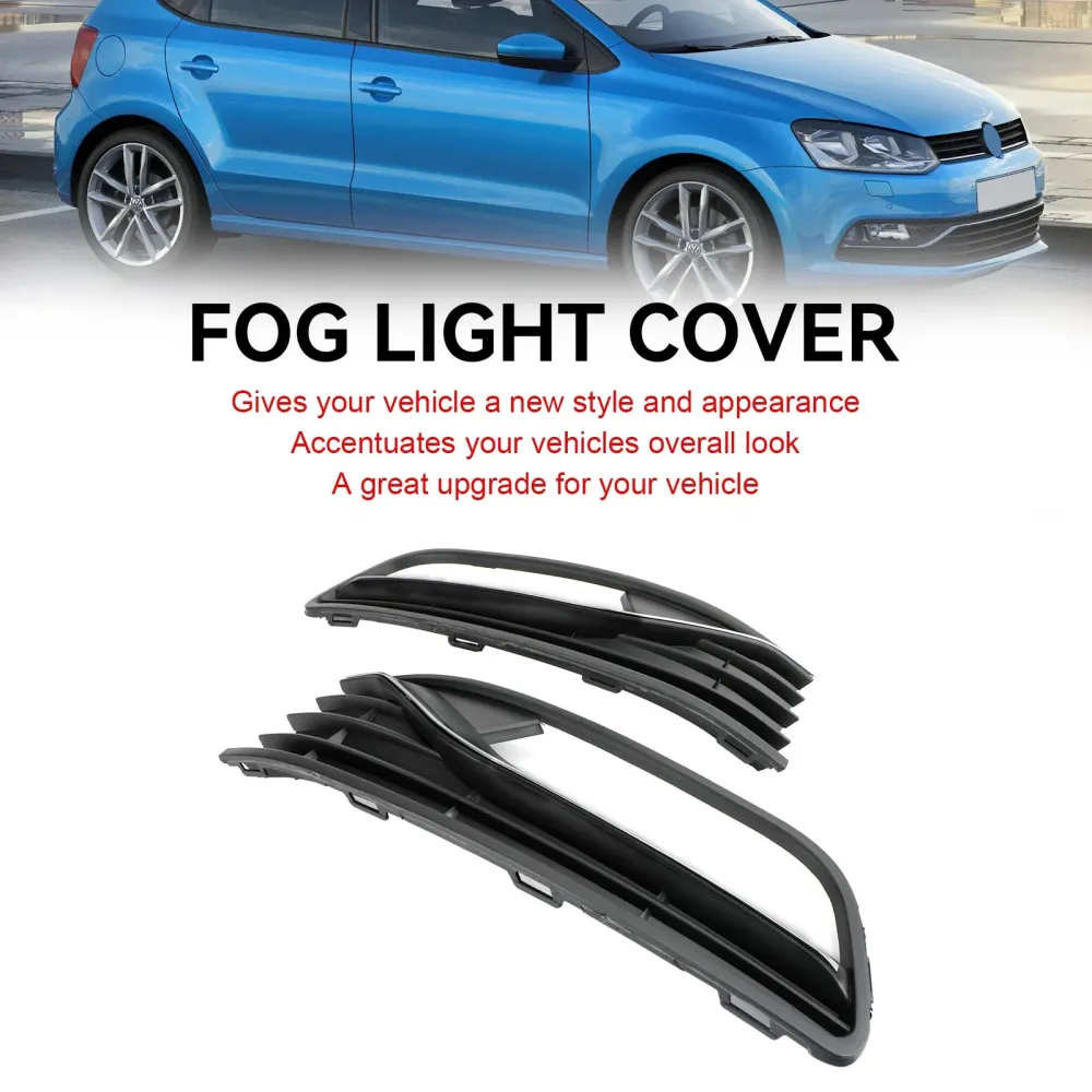 Par Front Bumper Fog Light Cover Grill Grille Fit VW Polo 6R 2014 2015 2016 2017 Bil Accessorie