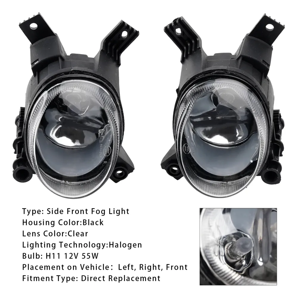 Par frontfanger tåke lyslamper Audi A3 2003-2013 A4 B7 2004-2008