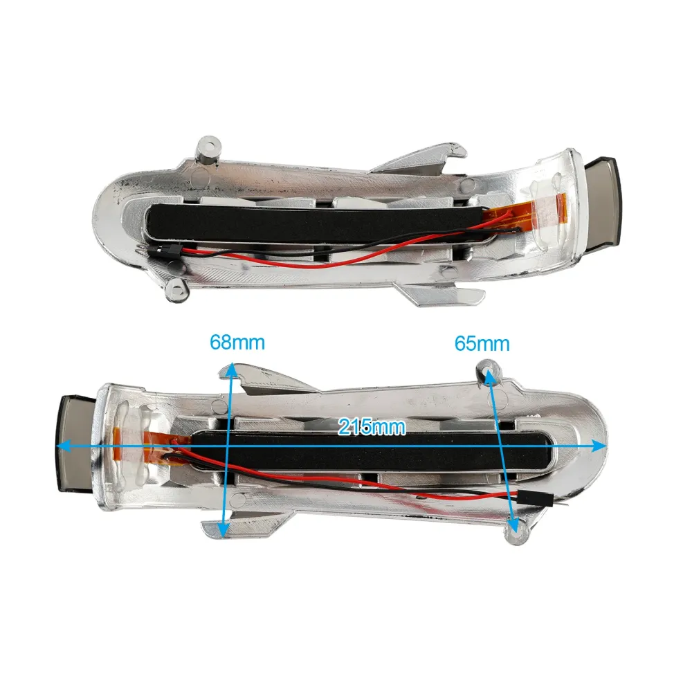 Par sidespeil LED blinklys Benz S W220 CL W215 1999–2003 Grå