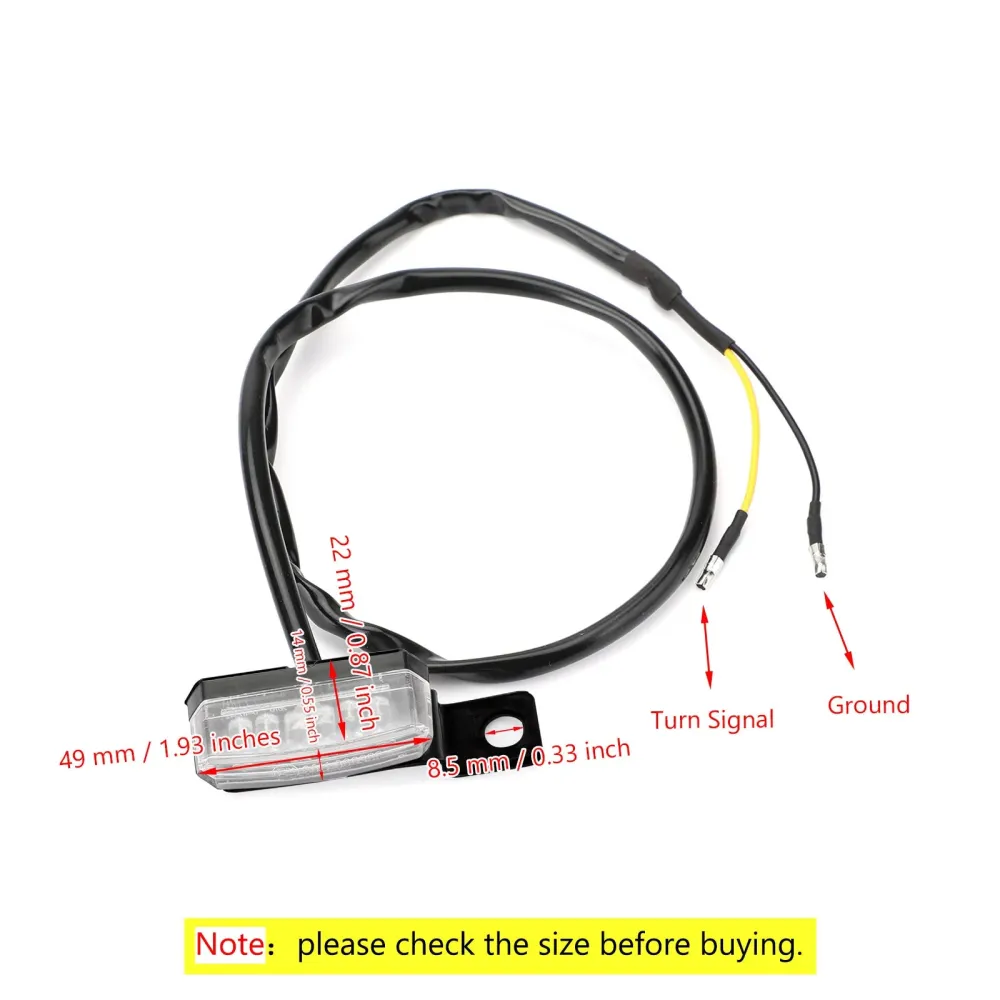 1 par universal motorsykkel LED -blinklampens indikator lys generisk
