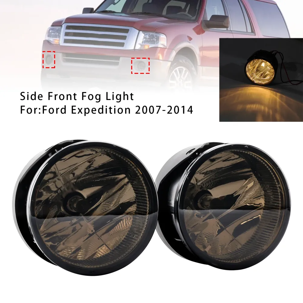 Paret tåkelamper foran med pærer Ford Expedition 2007-2014 røkt objektiv