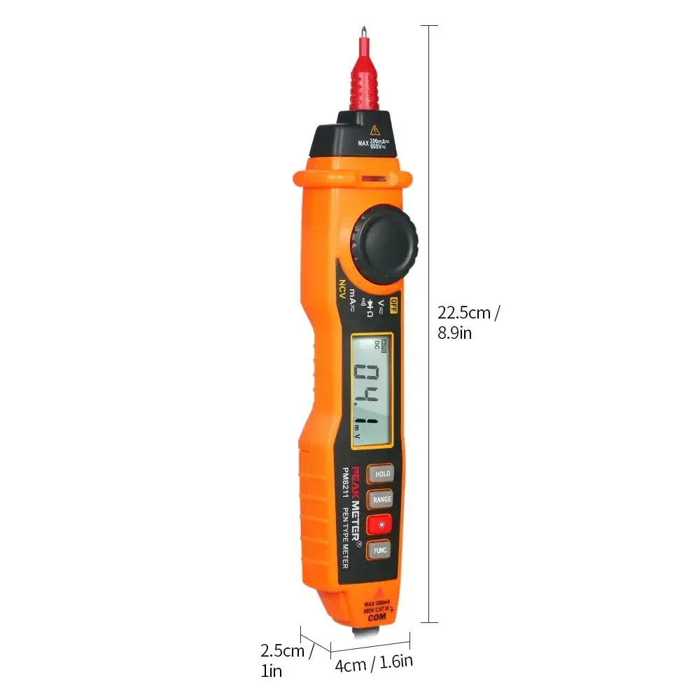 PeakMeter PM8211 NCV Pen Multimeter Auto Range USB Tester