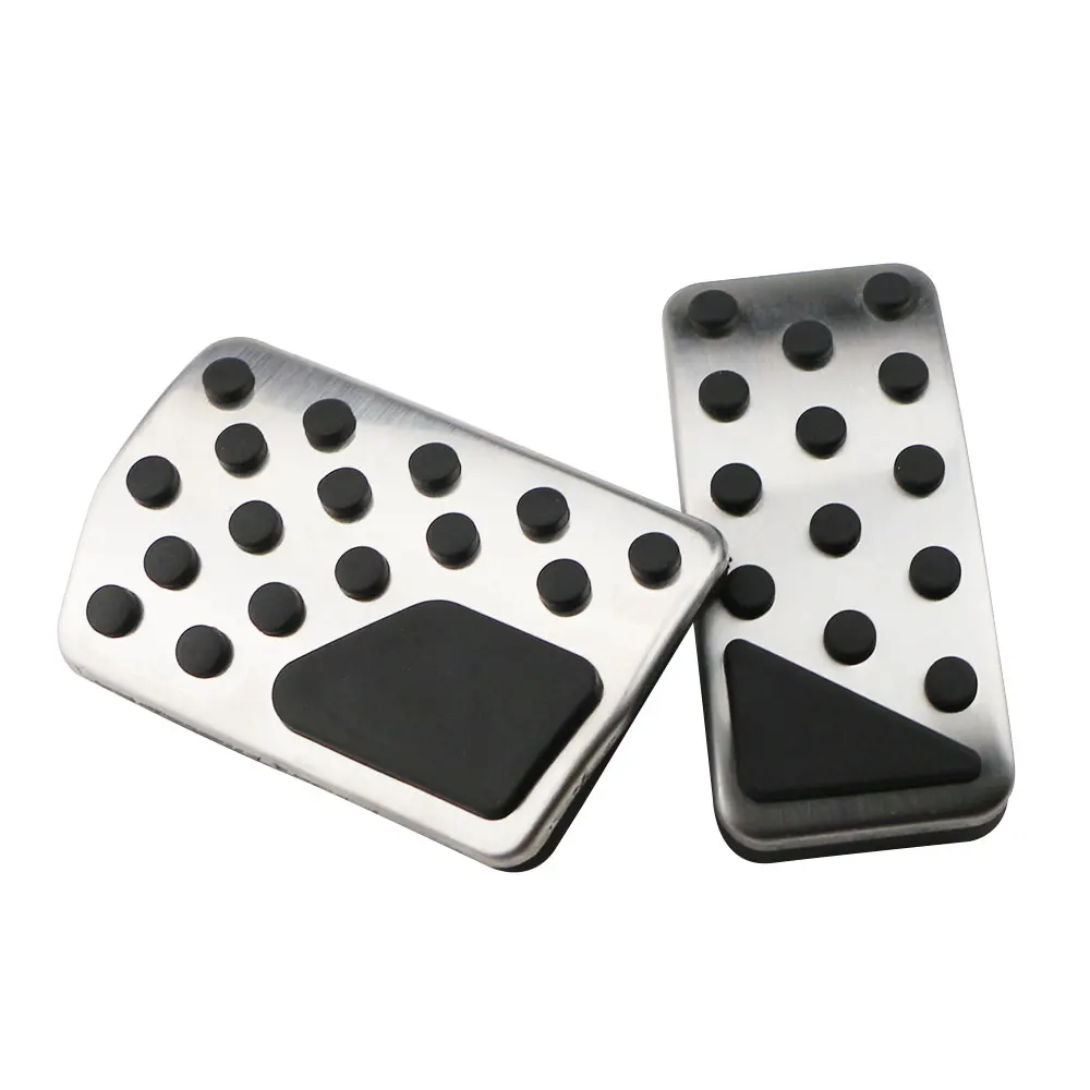 Pedal Covers Jeep Compass 2007-2015, Stainless Steel Anti-Slip Rubber, Automatic Transmission
