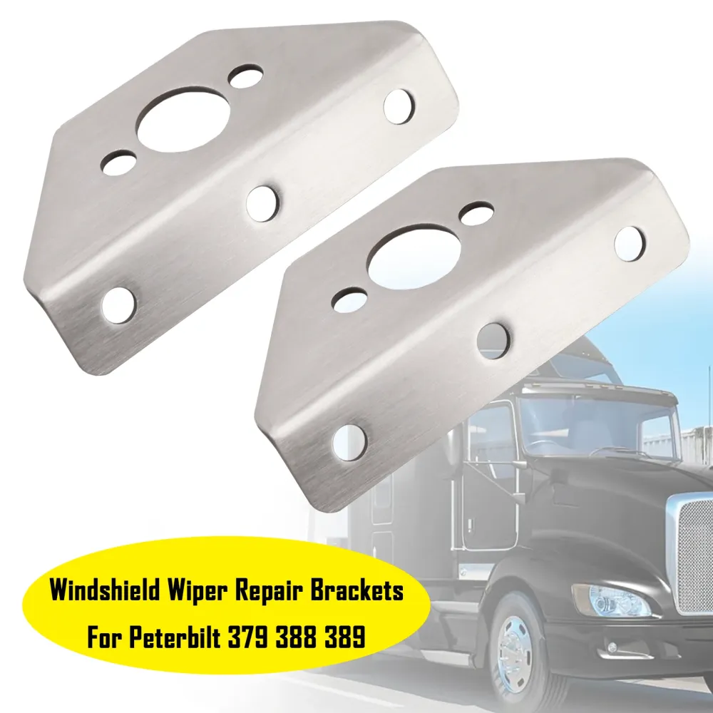 Peterbilt 379 388 389 2 stk vindusvisker reparasjon rustfritt stål braketter