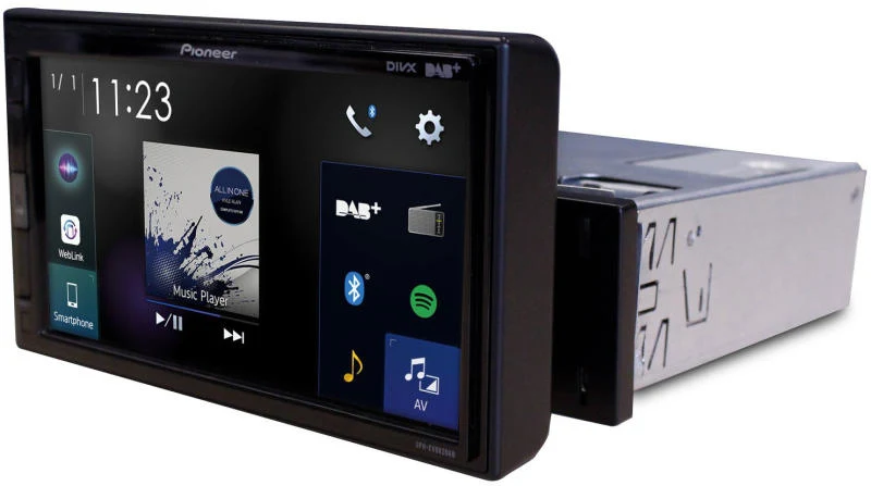 Pioneer SPH-EVO62DAB-Uni 1-DIN Bilstereo m. Apple CarPlay, DAB og Bluetooth
