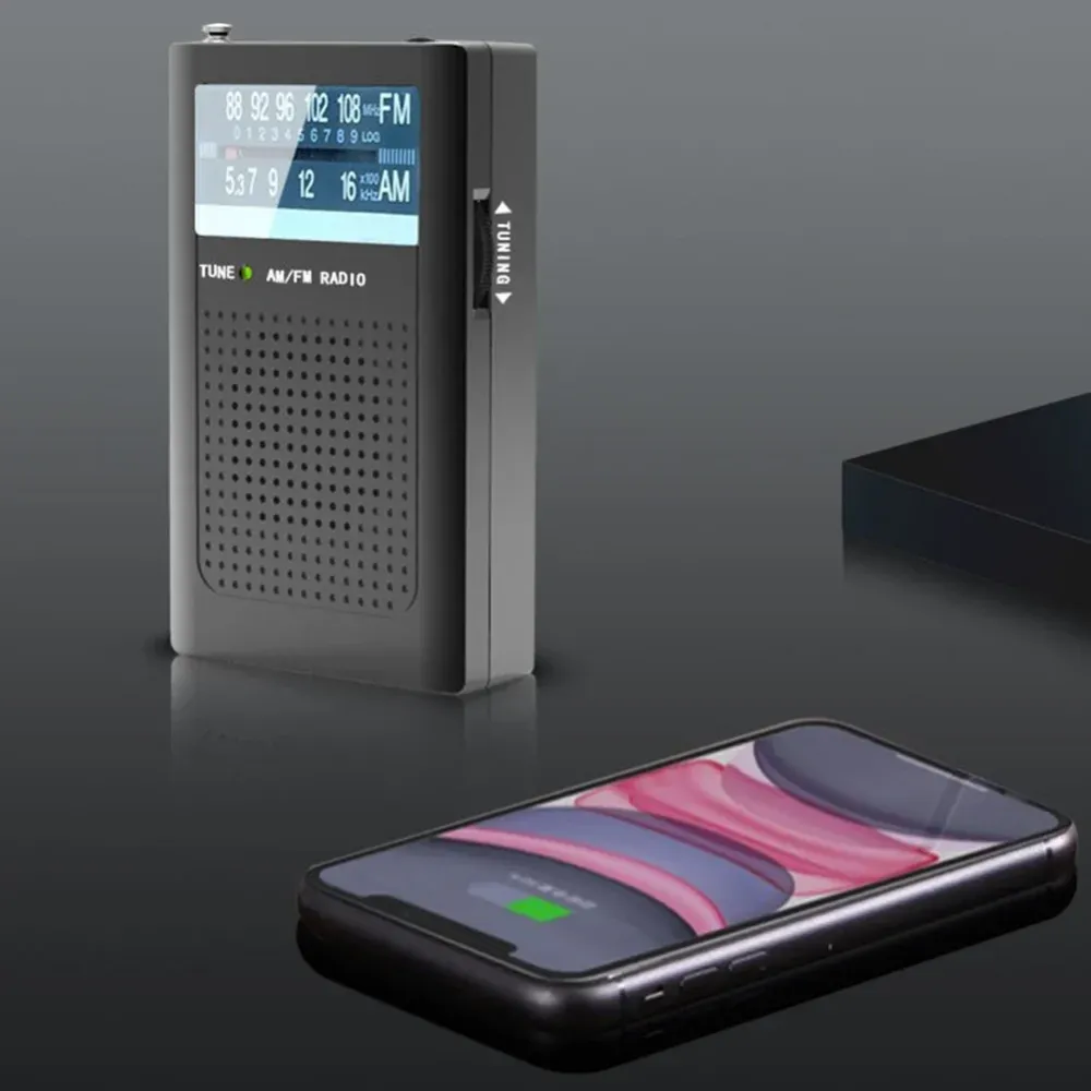 Pocket Radio Battery Operated AM FM Loud Speaker Elderly