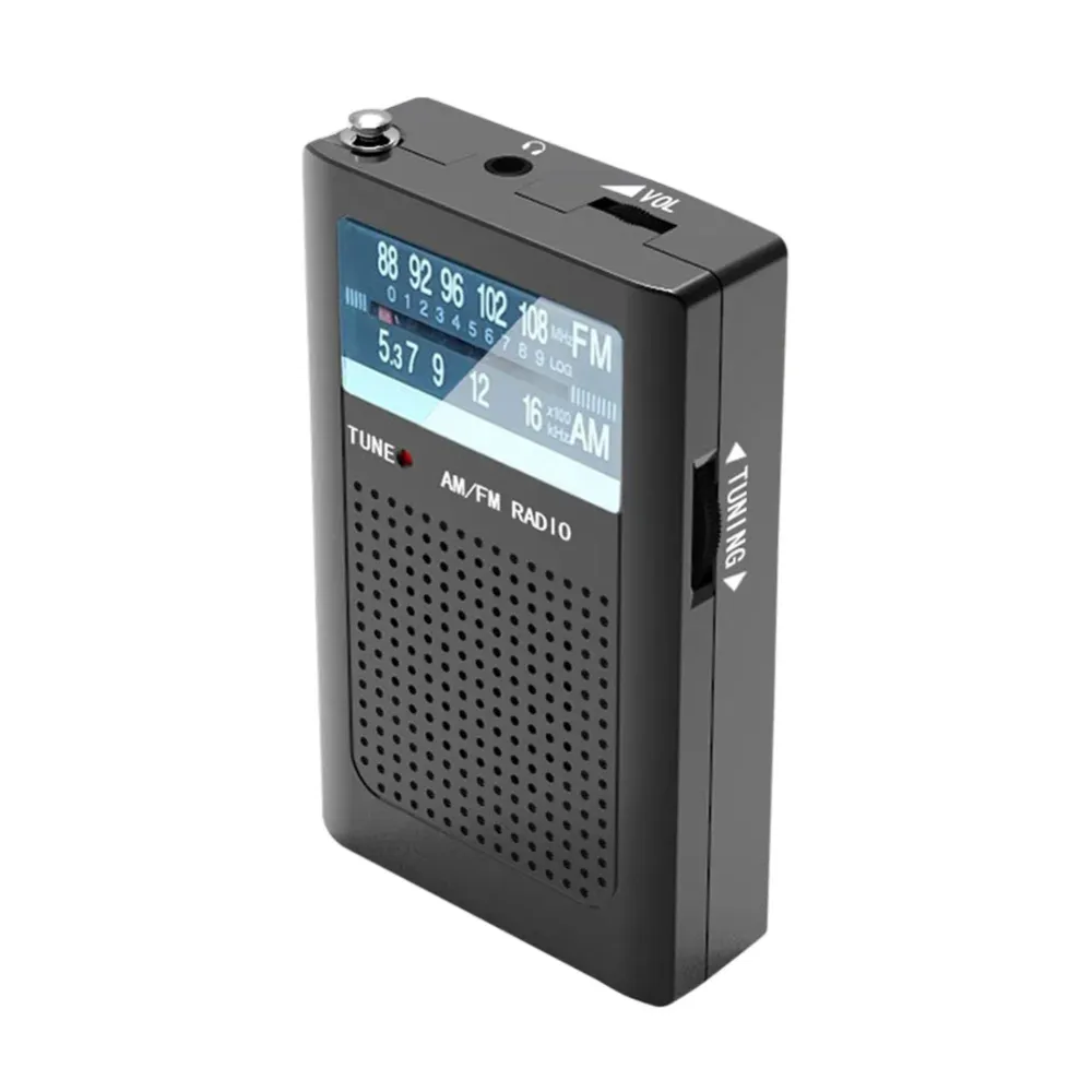 Pocket Radio Battery Operated AM FM Loud Speaker Elderly