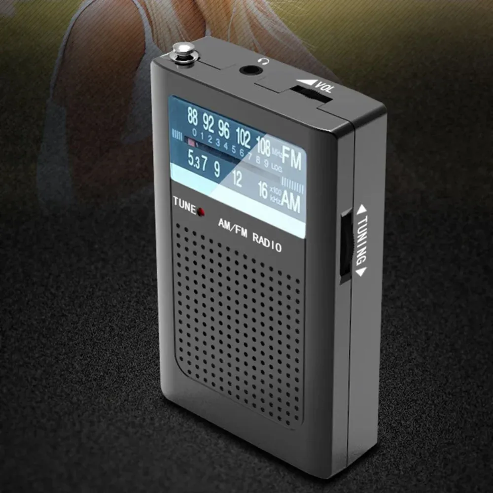 Pocket Radio Battery Operated AM FM Loud Speaker Elderly
