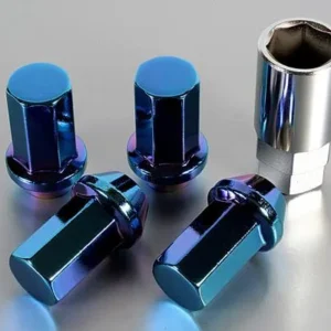 Project Kics 12X1.50 Titanium Blue Caliber Lug Nut