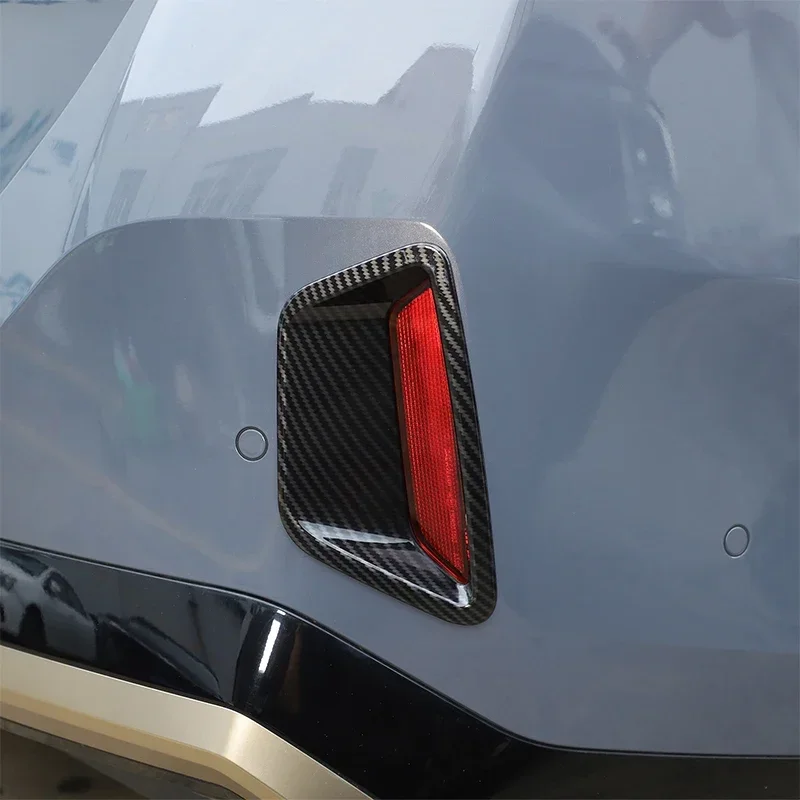 Rear Bumper Fog Light Frame Decorative Stickers BMW G60 2024 2025 ABS Carbon Fiber Finish