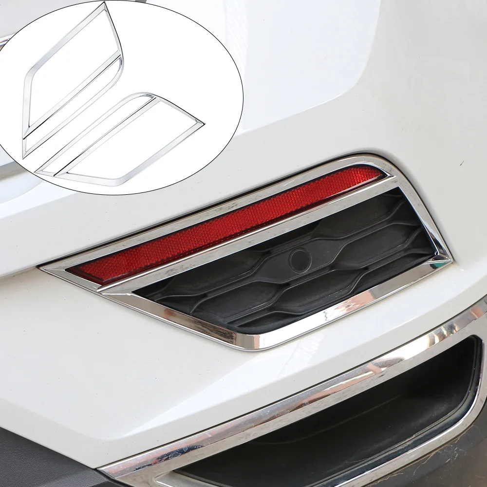 Rear Fog Light Frame Trim Chrome Sticker Volkswagen T-Roc 2017-2022 Set 2