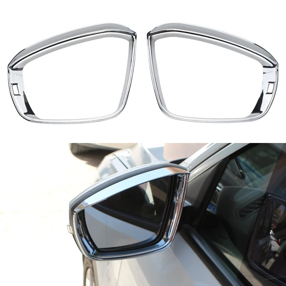 Rearview Mirror Rain Guard Cover Chrome Volkswagen T-Roc 2018-2023 Rain Deflector Shield