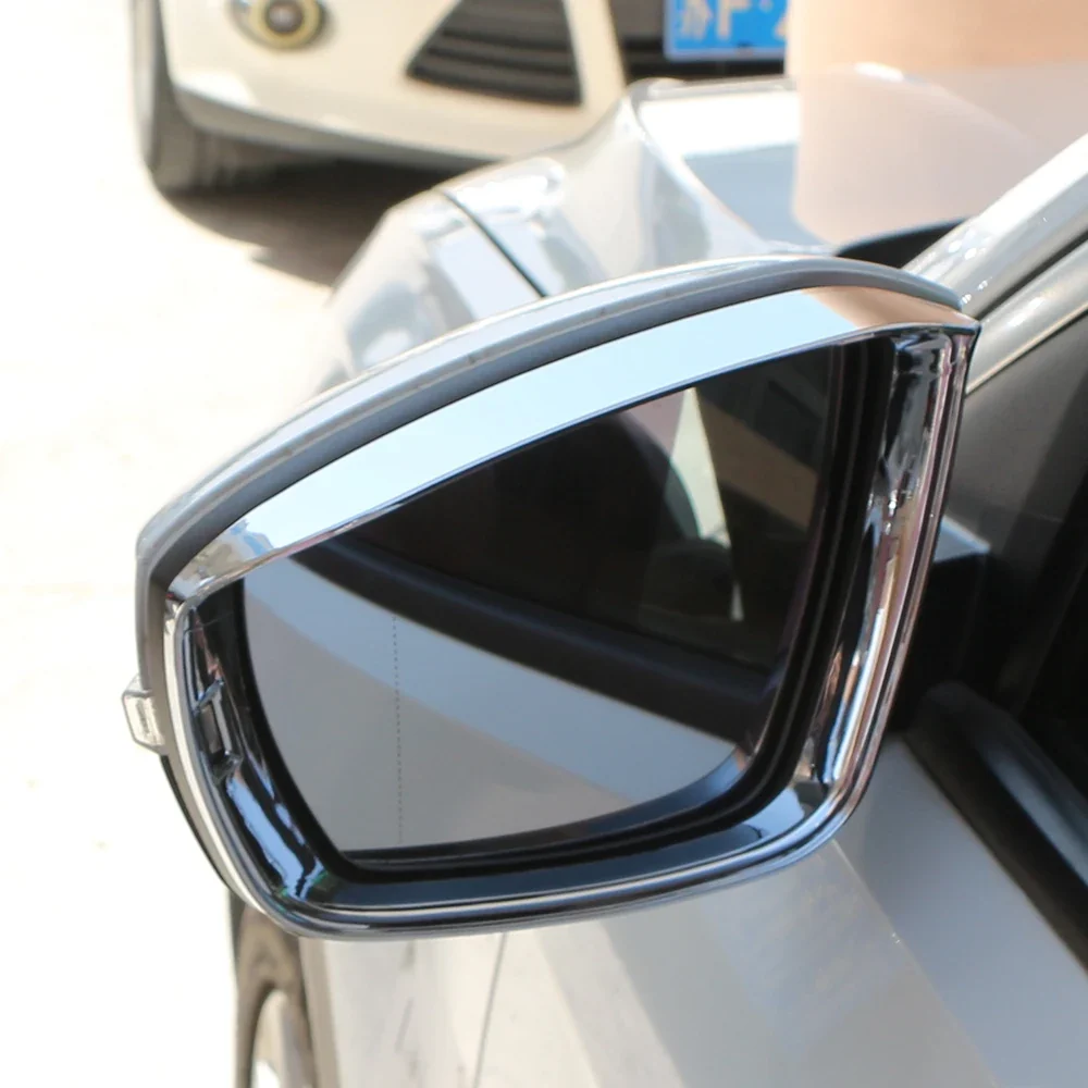 Rearview Mirror Rain Guard Cover Chrome Volkswagen T-Roc 2018-2023 Rain Deflector Shield