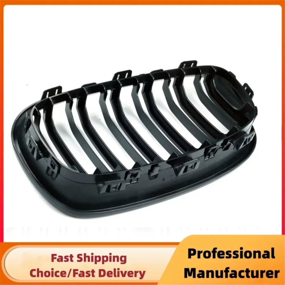 Replacement Front Kidney Grille BMW 1 Series F20 F21 Gloss Black Double Slats ABS