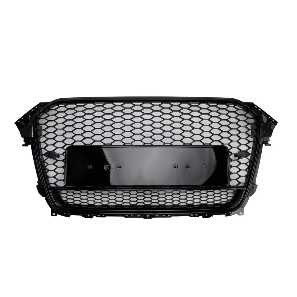 RS4 Style Front Bumper Grille Grill Fit Audi A4 S4 B8.5 2013-2016 W/ Quattro