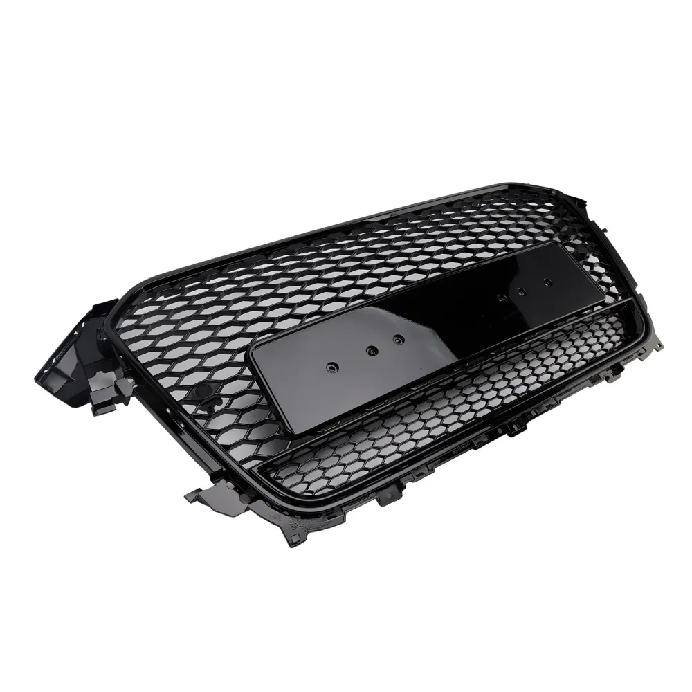 RS4 Style Front Bumper Grille Grill Fit Audi A4 S4 B8.5 2013-2016 W/ Quattro