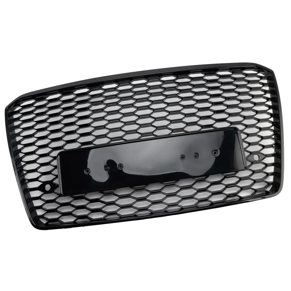 RS8 Style Front Bumper Grille Honeycomb Grill Fit Audi A8 S8 2015-2017 Svart