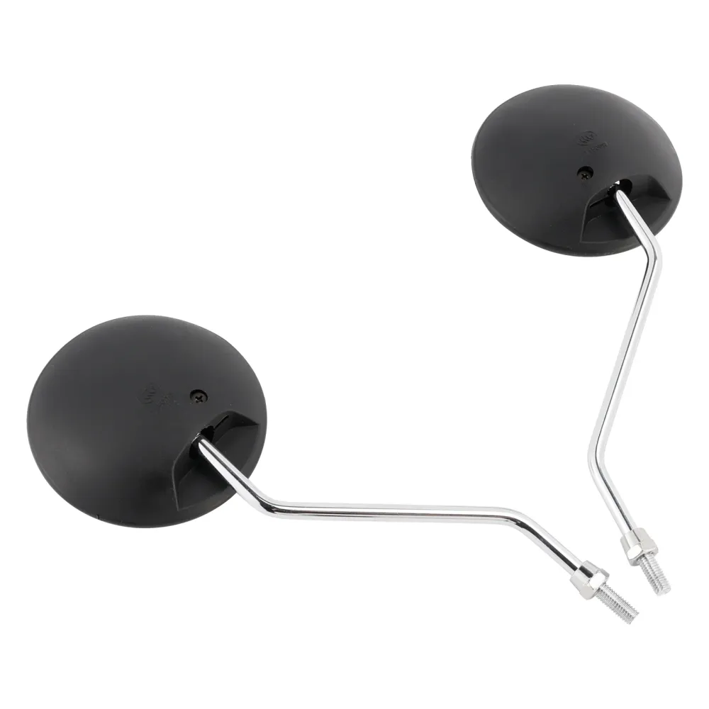 Rundt svart med Chrome Arm Mirror 8mm Honda Na/NC/NN/NQ/NX/PA/SE/TG50 C70