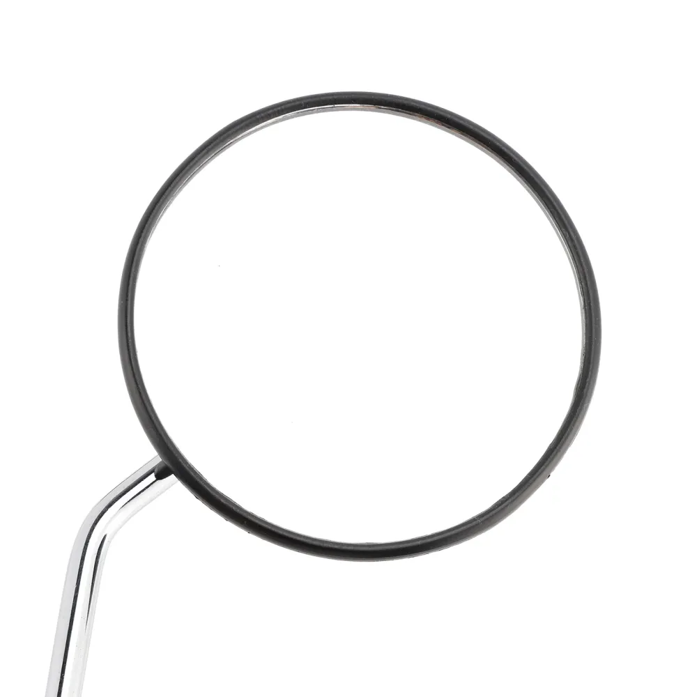 Rundt svart med Chrome Arm Mirror 8mm Honda Na/NC/NN/NQ/NX/PA/SE/TG50 C70