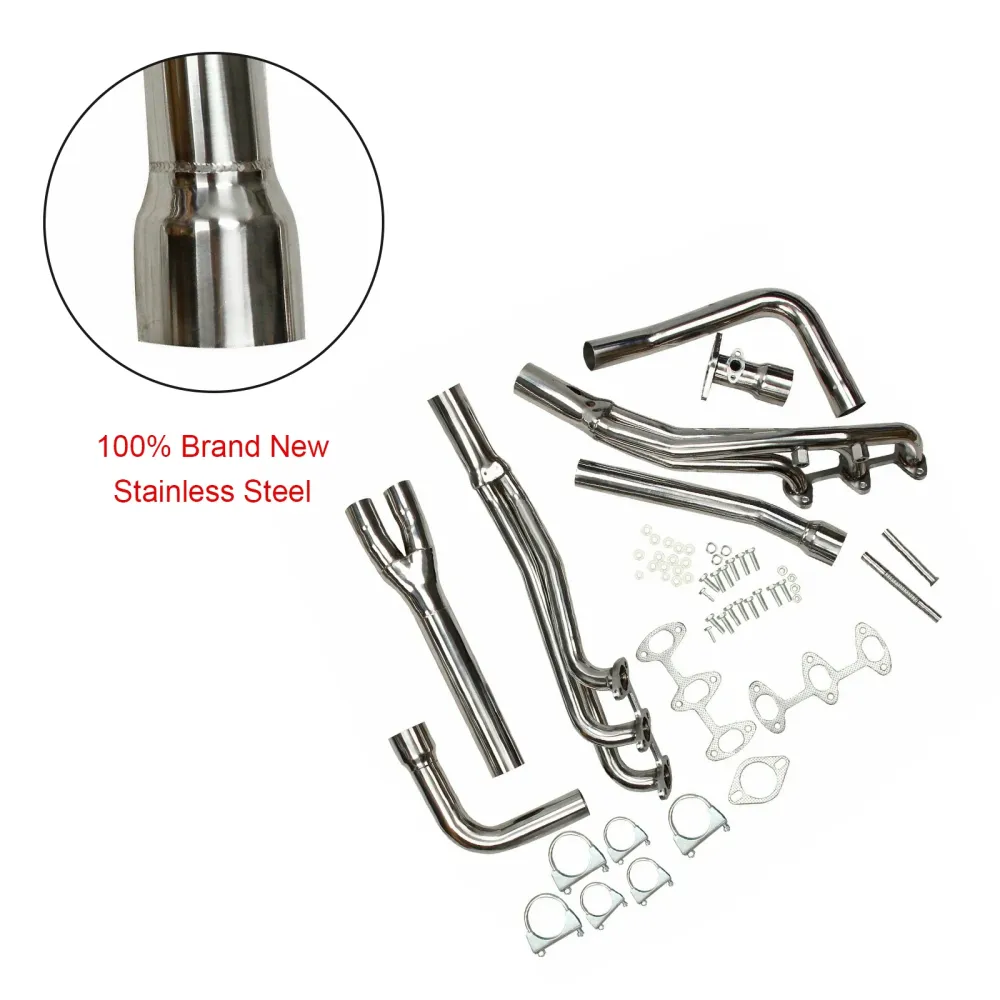 Rustfritt eksosmanifoldoverskrifter Fit Toyota 4Runner Pickup 1988-1995 3.0L V6