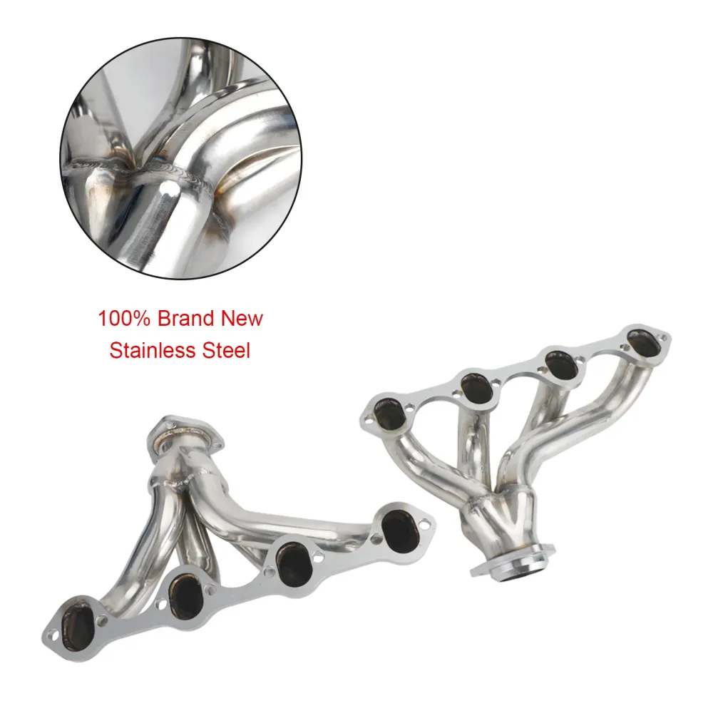 Rustfritt Hugger Eksosoverskrifter passer Ford Short Block Windsor 289 302 351