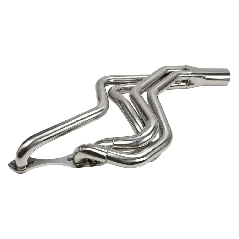 Rustfritt stål eksosmanifoldhode 267-400 Fit Chevy SBC V8 1970-1987