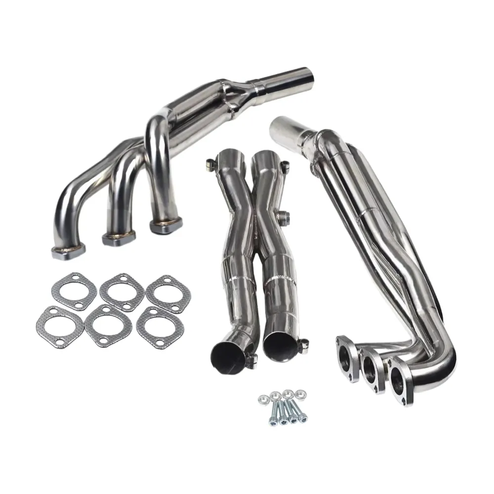Rustfritt stål eksosmanifoldoverskrift Fit BMW E30 320i 323i 325i 325ix 1988-1993