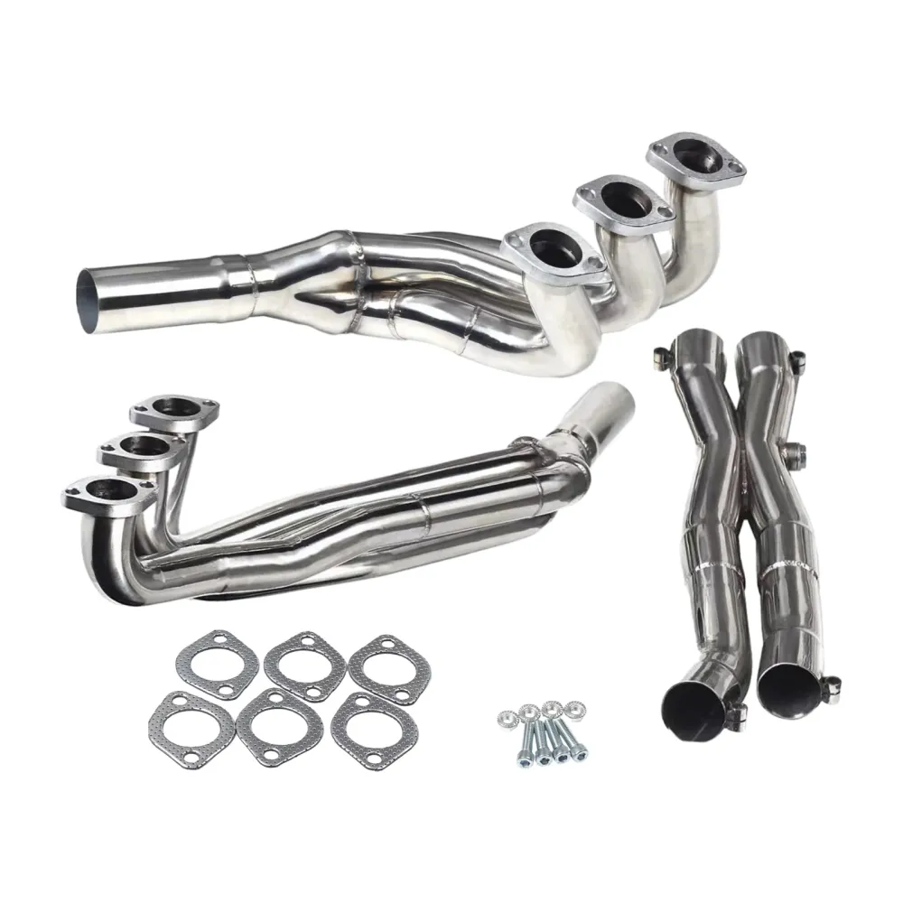 Rustfritt stål eksosmanifoldoverskrift Fit BMW E30 320i 323i 325i 325ix 1988-1993