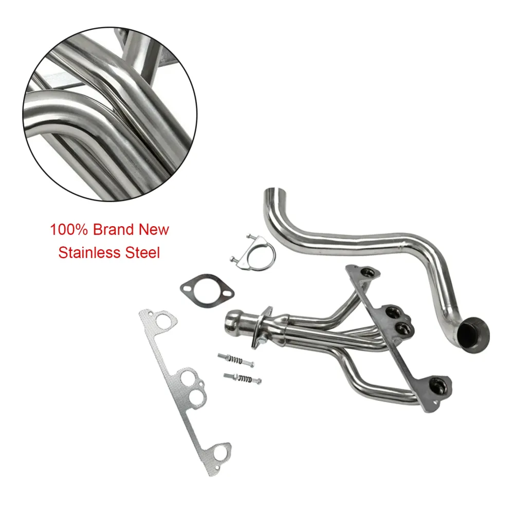 Rustfritt stål Manifold Header Fit Jeep Wrangler TJ 1997-1999 2.5L L4