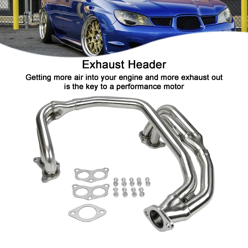 Rustfritt stålhodemanifold Eksosmisjon Subaru Impreza 2.5RS 1997-2005