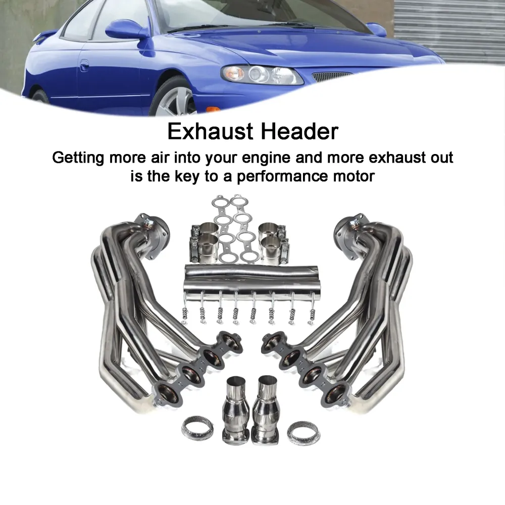 Rustfritt stålhodemanifold Eksosmontering Pontiac GTO 6.0L V8 2005-2006