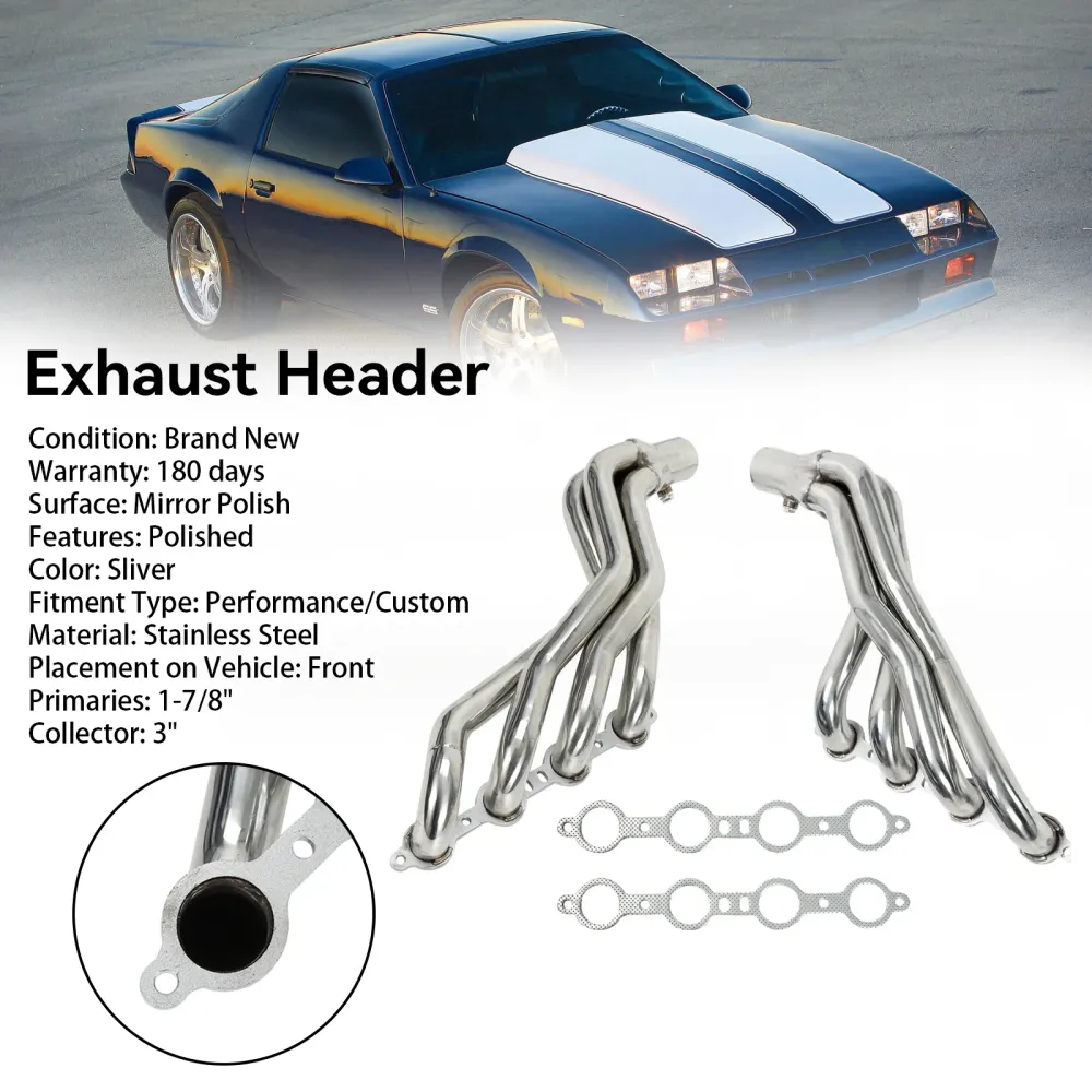 Rustfritt ståloverskrifter LS Swap Fit Camaro Firebird 82-92 Tredje gen F-Body
