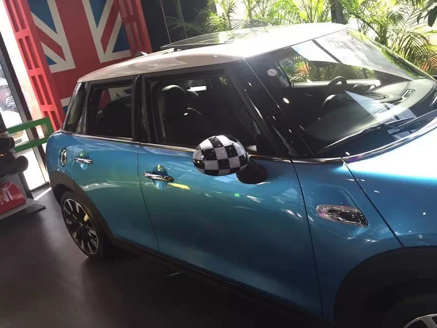 2 x rutete vingespeildeksler passer mini cooper R55 R56 R57 strømfoldspeil