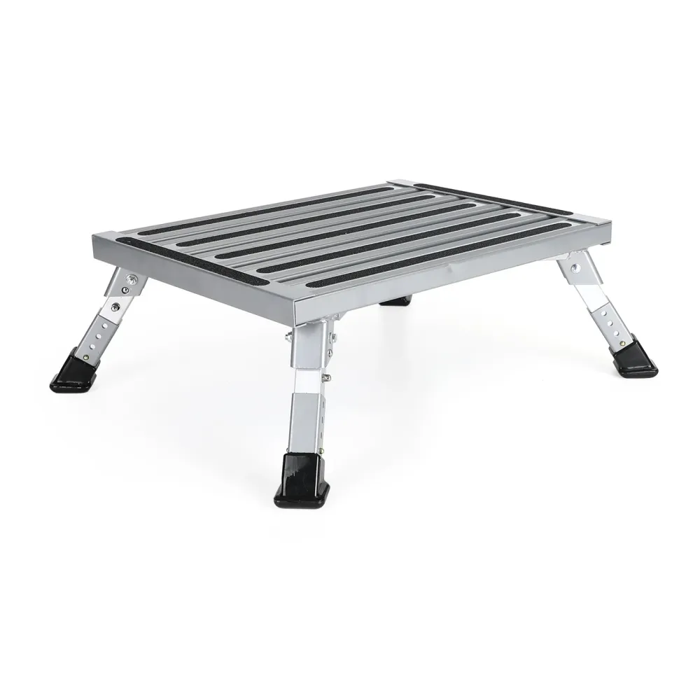 Sammenleggbar aluminiumsplattform RV trinn avføring trailer camper arbeidsstige bærbar