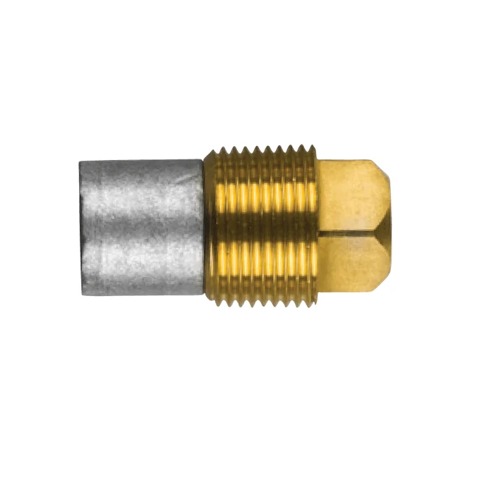 Sinkanode Caterpillar, motor, Plugg anode komplett med messing plugg th. 3/8 " GASS (bspp)