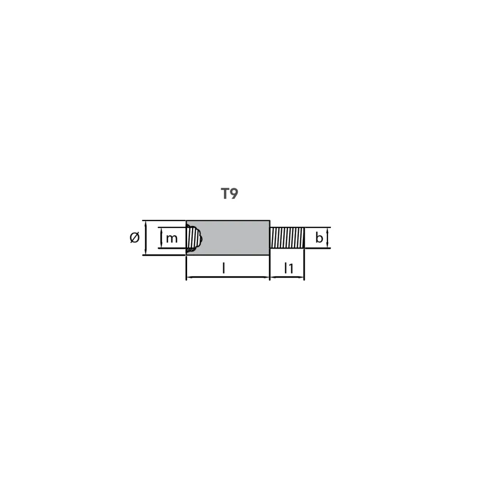 Sinkanode Volvo Penta Tannhjul, tråd hann og hunn 1 16x42, 5 mm, motor anode, VP 838929, R800714