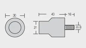 Sinkanode Yanmar, Motor, 40 * 30 Tråd: 8 * 1,25, 0.157kg, Y 104211-41300