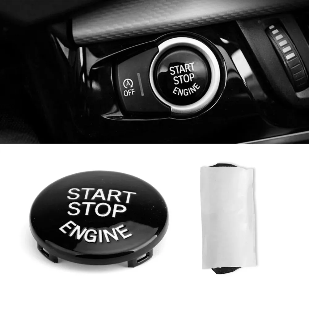 Start stopp motorknappbryterdeksel BMW E -chassis E90 E91 X5 E70 E60 Black