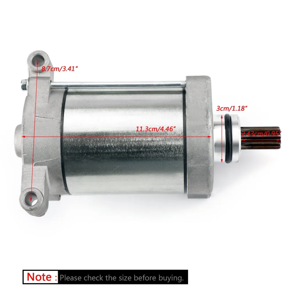 Ny startmotor som starter 9-spline Fit Yamaha 1S3-81890-00-00 2MB-H1890-00-00