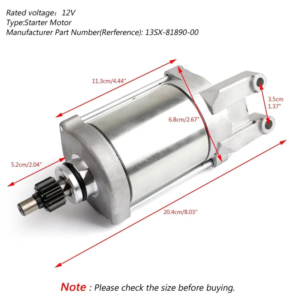 Startmotor Yamaha ATV Raptor YFM660RR YFM660RSE RAPTOR 660R 2001-2000 Generisk