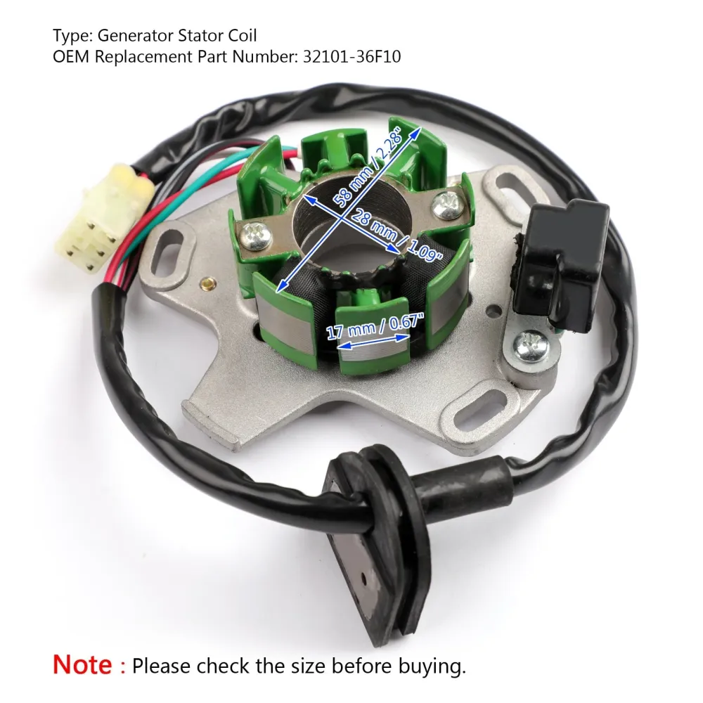 Stator Suzuki RM125 RM 125 2002 2003 2004 OEM Repl. 32101-36F10 RM125 Generisk