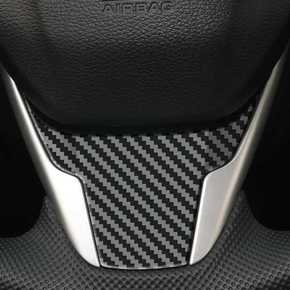 Steering Wheel Trim Cover Honda Civic CR-V, Stainless Steel Base Carbon Fiber Pattern